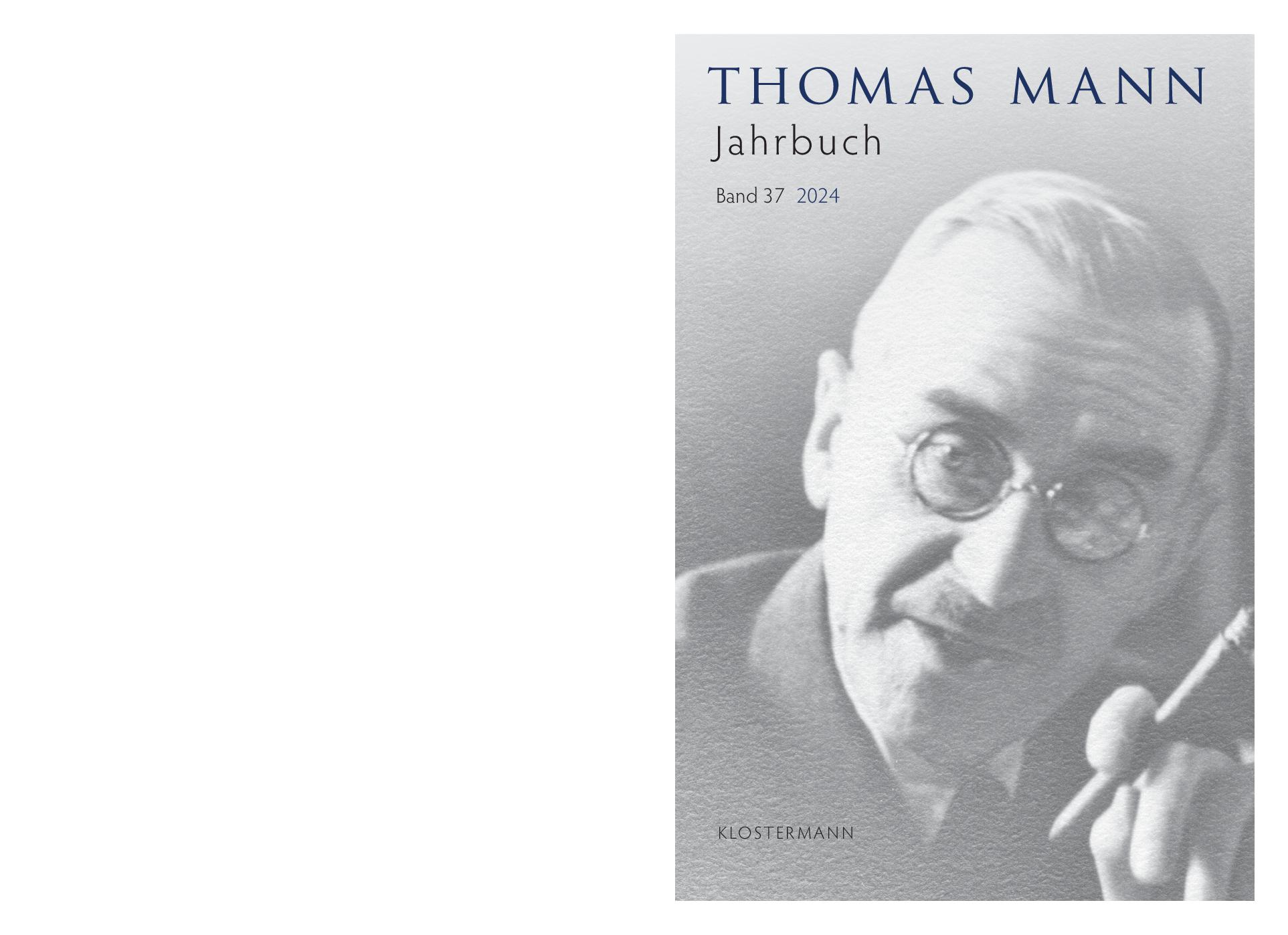 Thomas Mann Jahrbücher – Deutsche Thomas Mann-Gesellschaft